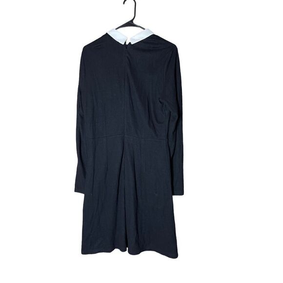 Loft Jeweled Collar Black Midi Dress Size 8 - Picture 7 of 10